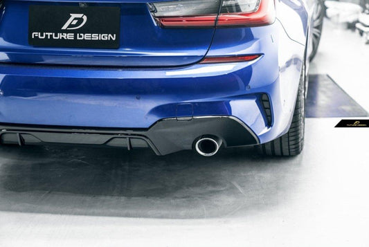 Future Design M Performance Carbon Fiber Rear Diffuser for BMW G20 / G21 3 Series 330i with M-Package - Performance SpeedShop