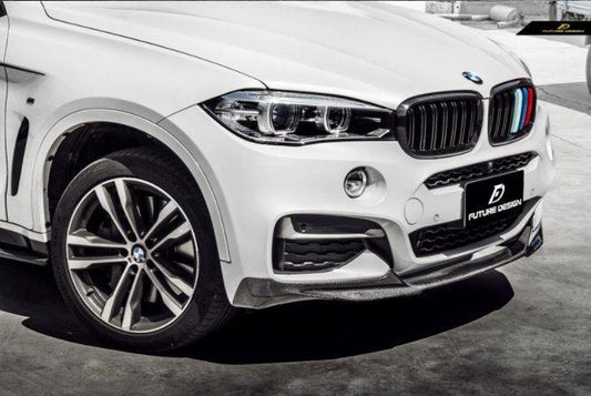 Future Design MP STYLE Carbon Fiber FRONT LIP SPLITTER for BMW X6 F16 2015-2019 - Performance SpeedShop