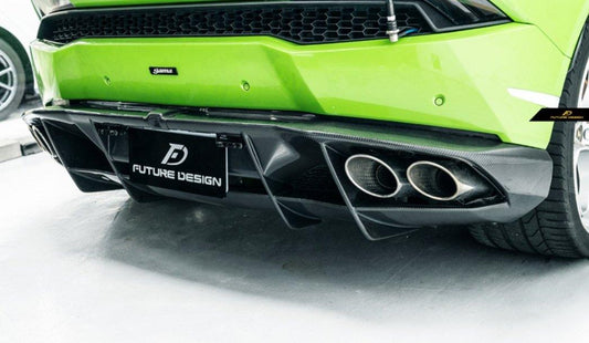 Future Design NT STYLE Carbon Fiber REAR DIFFUSER for Lamborghini Huracan LP580-2 LP610-4 - Performance SpeedShop