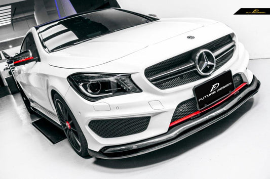 Future Design R Style Carbon Fiber Front Lip for 2014-2016 C117 CLA-250 CLA-45 - Performance SpeedShop