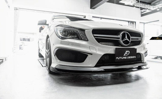 Future Design R Style Carbon Fiber Front Lip for 2014-2016 C117 CLA-250 CLA-45 - Performance SpeedShop