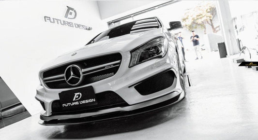 Future Design R Style Carbon Fiber Front Lip for 2014-2016 C117 CLA-250 CLA-45 - Performance SpeedShop