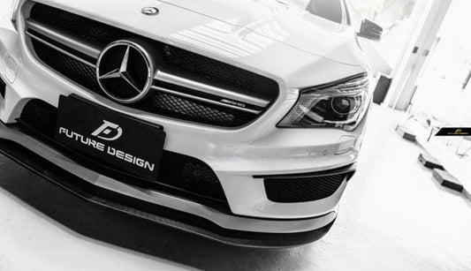 Future Design R Style Carbon Fiber Front Lip for 2014-2016 C117 CLA-250 CLA-45 - Performance SpeedShop