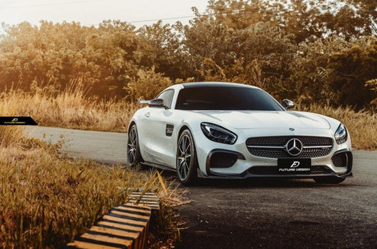 Future Design RT STYLE Carbon Fiber FRONT LIP SPLITTER Mercedes benz AMG GT GTS GTC C190 2015-ON - Performance SpeedShop