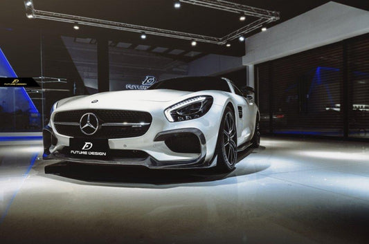 Future Design RT STYLE Carbon Fiber FRONT LIP SPLITTER Mercedes benz AMG GT GTS GTC C190 2015-ON - Performance SpeedShop