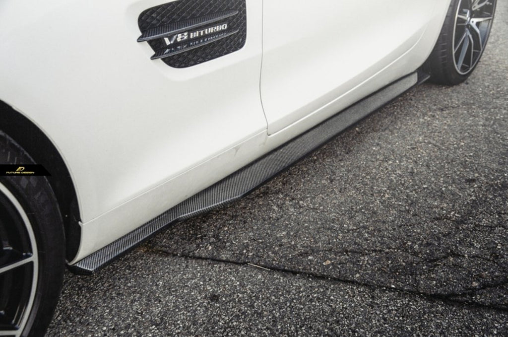 Future Design RT STYLE Carbon Fiber SIDE SKIRTS For Mercedes benz AMG GT GTS C190 2015-2017 - Performance SpeedShop