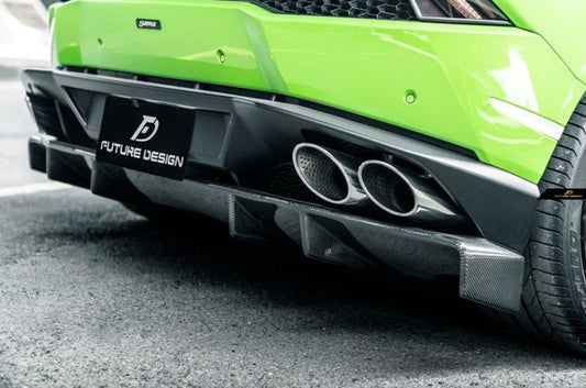 Future Design V STYLE Carbon Fiber REAR DIFFUSER for Lamborghini Huracan LP580-2 LP610-4 - Performance SpeedShop