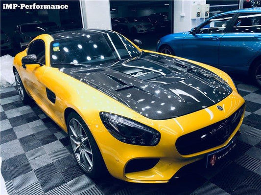 IMP-Performance Carbon Fiber Transparent Hood for Mercedes Benz AMG GT & GTS - Performance SpeedShop