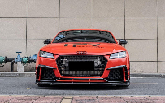 Audi TTRS 8S 2016 2017 2018 Pre-facelift with Aftermarket Parts - Front Bumper Trim Pre-preg Carbon Fiber from Yofer USA