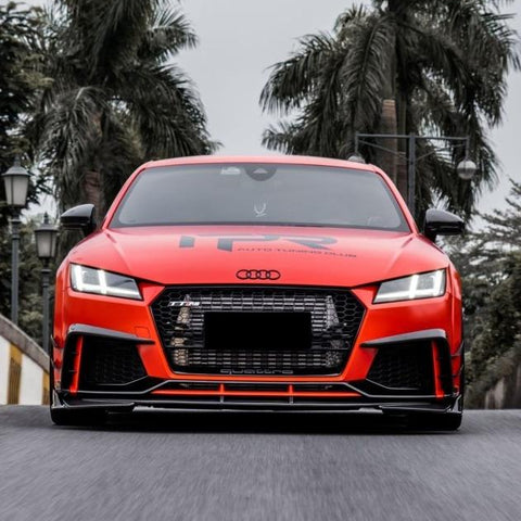 Audi TTRS 8S 2016-2018 Pre-facelift with Aftermarket Parts - Pre-preg Carbon Fiber Front Lip from Yofer USA