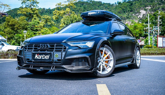 Audi A6 Allroad C8 2020-ON with Aftermarket Parts - Upper Front Lip Pre-preg Carbon Fiber from Karbel Carbon