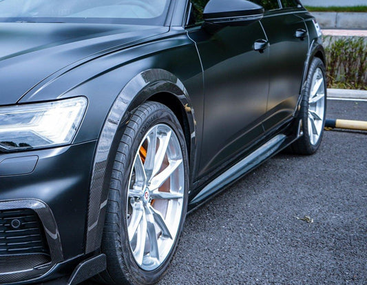 Audi A6 Allroad C8 2020-ON with Aftermarket Parts - Wheel Arches Pre-preg Carbon Fiber from Karbel Carbon