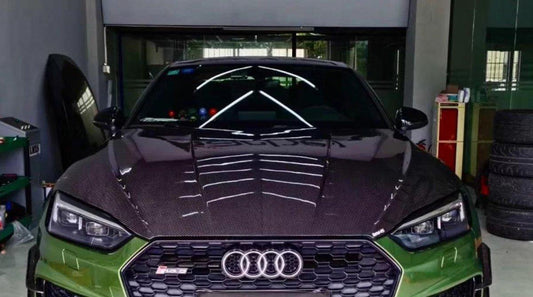 Audi RS5 S5 A5 B9 B9.5 2017-ON with Aftermarket Parts - Hood Pre-preg Carbon Fiber from Karbel Carbon