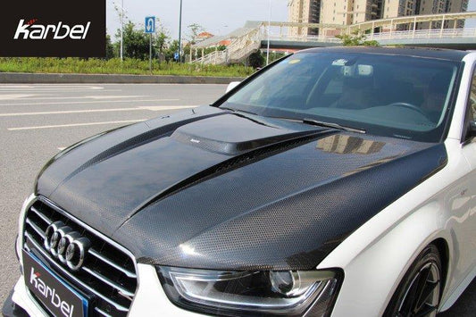 Karbel Carbon Dry Carbon Fiber Double-sided Hood Bonnet for Audi S4 & A4 S Line & A4 2013-2016 B8.5 - Performance SpeedShop