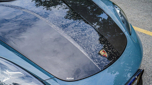 Karbel Carbon Dry Carbon Fiber Double-sided Hood Bonnet for Porsche 991 & 718 - Performance SpeedShop