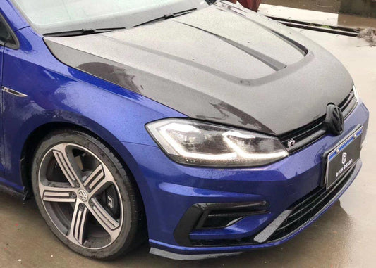 Volkswagen Golf R / GTI / Golf MK7 & MK7.5  2015 2016 2017 2018 2019 2020 2021 with Aftermarket Parts - Hood Bonnet Pre-preg Carbon Fiber from Karbel Carbon