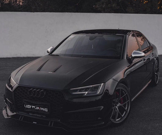 Audi RS4 S4 A4 (all models) B9 / B9.5 2017-ON with Aftermarket Parts - Hood Pre-preg Carbon Fiber from Karbel Carbon