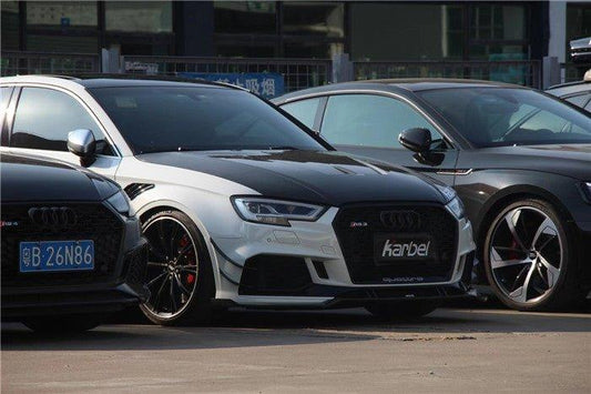 Karbel Carbon Dry Carbon Fiber Double-sided Hood Bonnet Ver.2 for Audi A3 & A3 S Line & S3 & RS3 2014-2020 - Performance SpeedShop