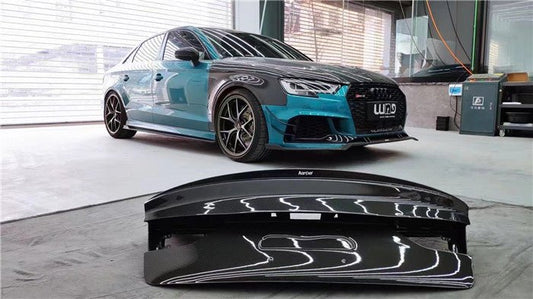 Audi RS3 S3 A3 8V/8V.5 2014-2020 with Aftermarket Parts - Trunk Lid Pre-preg Carbon Fiber from Karbel Carbon