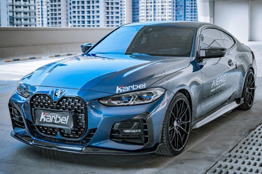 BMW 4 series 430i (with M-package bumper, does not fit base model) M440i G22 G23 2020-ON with Aftermarket Parts - Upper Valences Pre-preg Carbon Fiber from Karbel Carbon