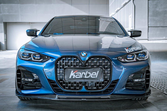 BMW 4 series 430i (with M-package bumper, does not fit base model) M440i G22 G23 2020-ON with Aftermarket Parts - Upper Valences Pre-preg Carbon Fiber from Karbel Carbon