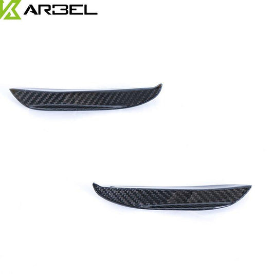 Karbel Carbon Dry Carbon Fiber Front Bumper Canards for Audi S4 & A4 S Line 2017-2018 B9 - Performance SpeedShop