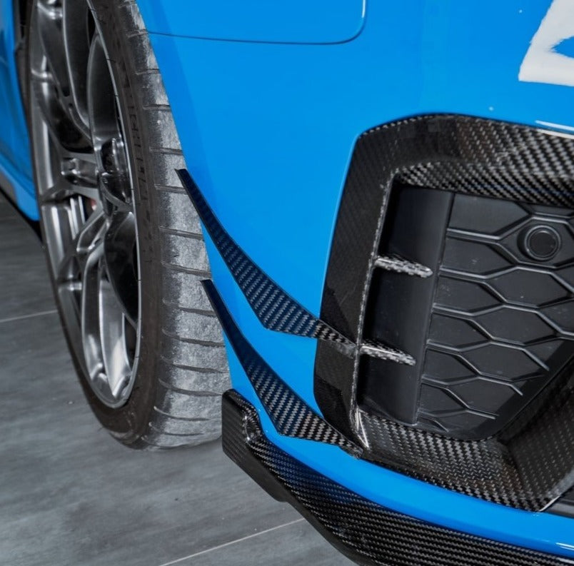 Karbel Carbon Dry Carbon Fiber Front Bumper Canards for Audi S4 & A4 S Line 2020-ON B9.5 - Performance SpeedShop