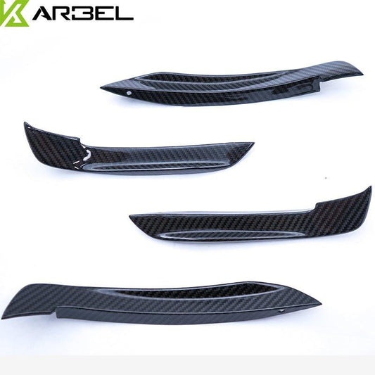 Karbel Carbon Dry Carbon Fiber Front Bumper Canards for Audi S6 & A6 S-Line & A6 Avant 2019-ON C8 - Performance SpeedShop