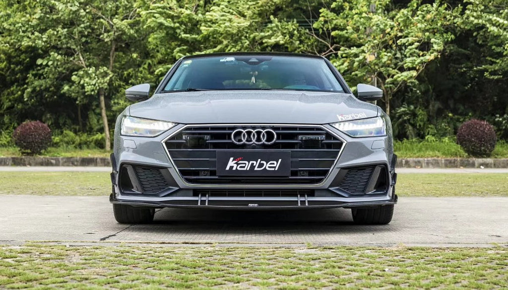 Karbel Carbon Dry Carbon Fiber Front Bumper Canards for Audi S7 & A7 S Line & A7 2019-ON C8 - Performance SpeedShop
