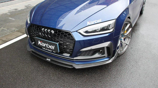 Audi S5 A5 (with s-line bumper, does not base model) B9 2017-2019 with Aftermarket Parts - Upper Valences Pre-preg Carbon Fiber from Karbel Carbon