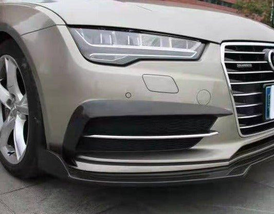 Karbel Carbon Dry Carbon Fiber Front Bumper Upper Valences for Audi S7 & A7 S Line 2016-2018 C7.5 - Performance SpeedShop