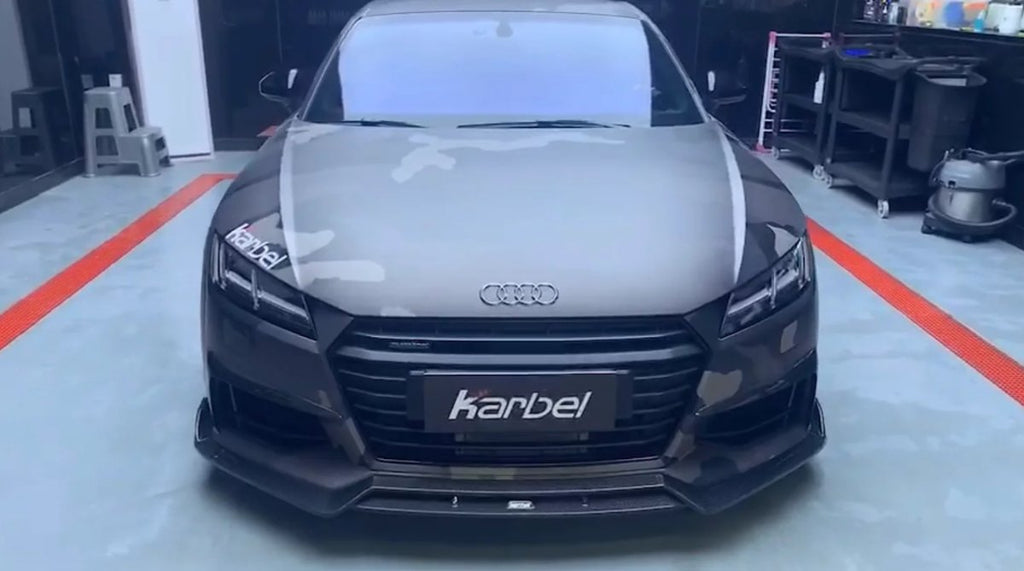 Karbel Carbon Dry Carbon Fiber Front Bumper Upper Valences for Audi TTS & TT S-Line 2015-2019 - Performance SpeedShop