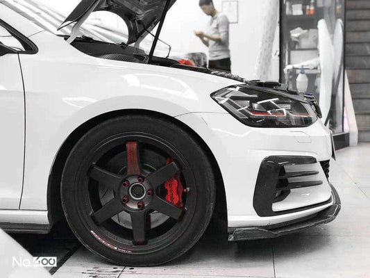 Volkswagen Golf R / GTI MK7.5 2018 2019 2020 2021 with Aftermarket Parts - Upper Valences Pre-preg Carbon Fiber from Karbel Carbon