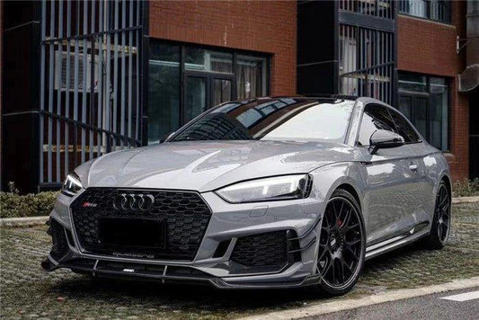 Audi RS5 B9 2018 2019 2020 with Aftermarket Parts - Front Canards Pre-preg Carbon Fiber from Karbel Carbon