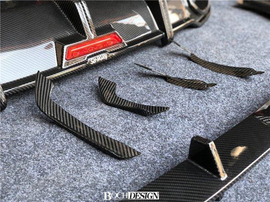 Audi RS5 B9 2018 2019 2020 with Aftermarket Parts - Front Canards Pre-preg Carbon Fiber from Karbel Carbon