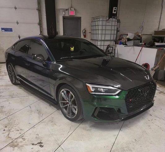 Audi S5 A5 B9 2017 2018 2019 with Aftermarket Parts - Front Fenders Pre-preg Carbon Fiber from Karbel Carbon