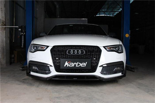 Audi S5 A5 S-line (with s-line bumper, does not base model) B8.5 2012-2016 with Aftermarket Parts - Front Lip Pre-preg Carbon Fiber from Karbel Carbon