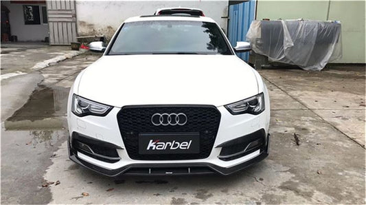 Audi S5 A5 S-line (with s-line bumper, does not base model) B8.5 2012-2016 with Aftermarket Parts - Front Lip Pre-preg Carbon Fiber from Karbel Carbon