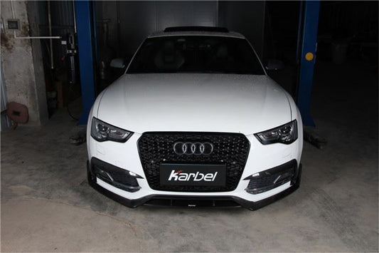 Audi S5 A5 S-line (with s-line bumper, does not base model) B8.5 2012-2016 with Aftermarket Parts - Front Lip Pre-preg Carbon Fiber from Karbel Carbon