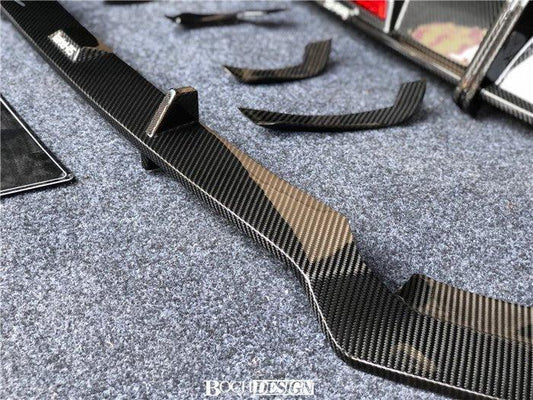 Audi RS5 B9 2018 2019 2020 with Aftermarket Parts - Front Lip Pre-preg Carbon Fiber from Karbel Carbon