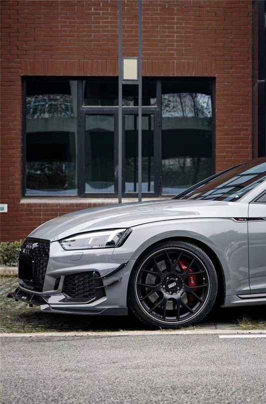 Audi RS5 B9 2018 2019 2020 with Aftermarket Parts - Front Lip Pre-preg Carbon Fiber from Karbel Carbon