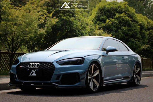 Audi RS5 B9 2018 2019 2020 with Aftermarket Parts - Front Lip Pre-preg Carbon Fiber from Karbel Carbon