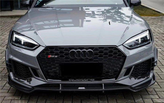 Audi RS5 B9 2018 2019 2020 with Aftermarket Parts - Front Lip Pre-preg Carbon Fiber from Karbel Carbon