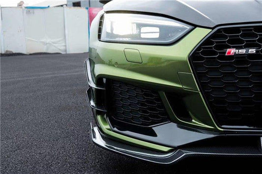 Audi RS5 B9 2018 2019 2020 with Aftermarket Parts - Front Lip Pre-preg Carbon Fiber from Karbel Carbon