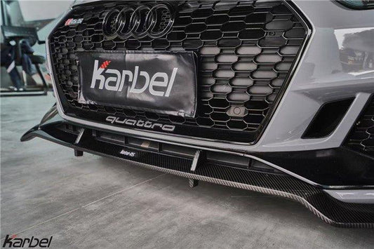 Audi RS5 B9 2018 2019 2020 with Aftermarket Parts - Front Lip Pre-preg Carbon Fiber from Karbel Carbon