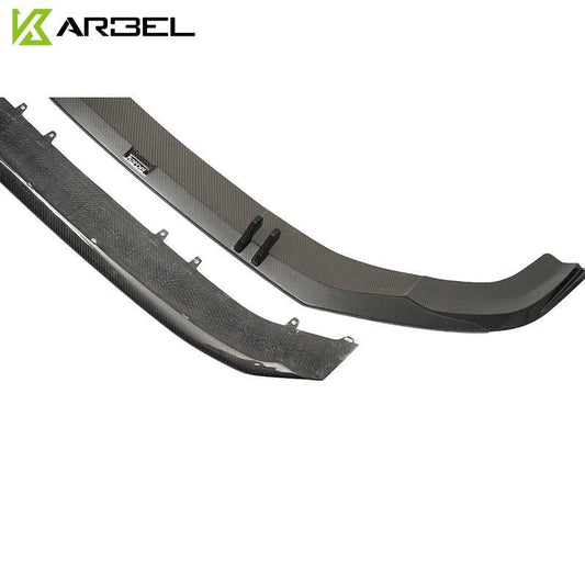 Audi S4 A4 S-line (with s-line bumper, does not fit base model) B9 2019 with Aftermarket Parts - Front Lip Pre-preg Carbon Fiber from Karbel Carbon