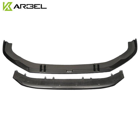 Audi S4 A4 S-line (with s-line bumper, does not fit base model) B9 2019 with Aftermarket Parts - Front Lip Pre-preg Carbon Fiber from Karbel Carbon