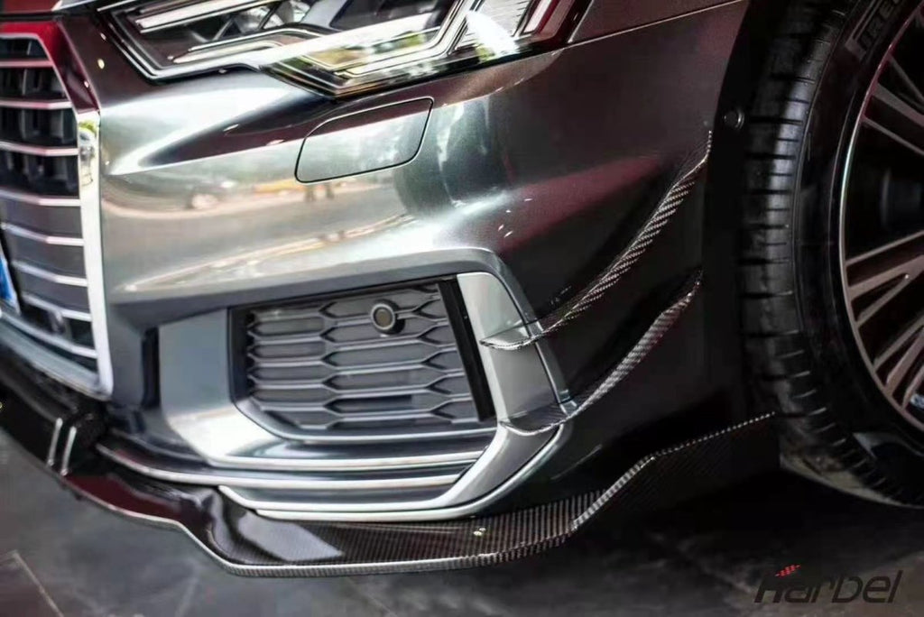 Karbel Carbon Dry Carbon Fiber Front Lip for Audi S6 & A6 S-Line & A6 Avant 2019-ON C8 - Performance SpeedShop