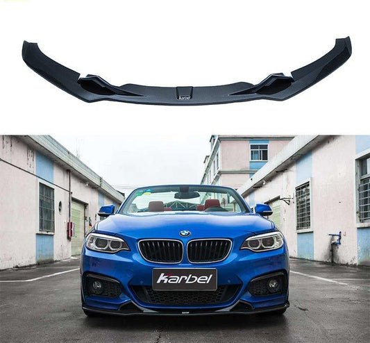 BMW 2 Series M240i 230i (with M-Package bumper) F22/F23 2014 2015 2016 2017 2018 2019 2020 2021 with Aftermarket Parts - Front Lip Pre-preg Carbon Fiber from Karbel Carbon