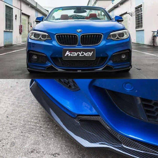 BMW 2 Series M240i 230i (with M-Package bumper) F22/F23 2014 2015 2016 2017 2018 2019 2020 2021 with Aftermarket Parts - Front Lip Pre-preg Carbon Fiber from Karbel Carbon